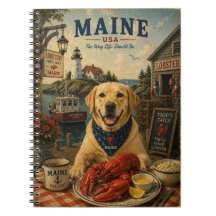 Labrador Retriever no Maine Arte de Viagem Vintage