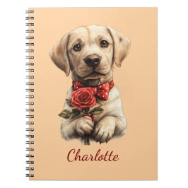 Caderno Espiral Labrador Retriever Personalizado com Nome Personal