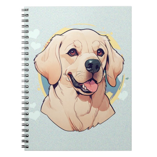 Caderno Espiral Labrador Retriever Splash of Color (Frente)