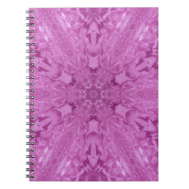 Caderno Espiral Lace Feminina Rosa Caleidoscópio Floco de Neve