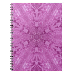 Caderno Espiral Lace Feminina Rosa Caleidoscópio Floco de Neve