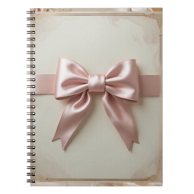 Caderno Espiral Laço Coquete Rosa (Frente)