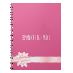 Caderno Espiral Laço de Fita Rosa Menina