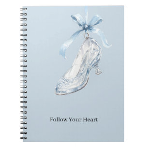 Caderno Espiral Laço de Sapato de Salto Alto Baby Blue