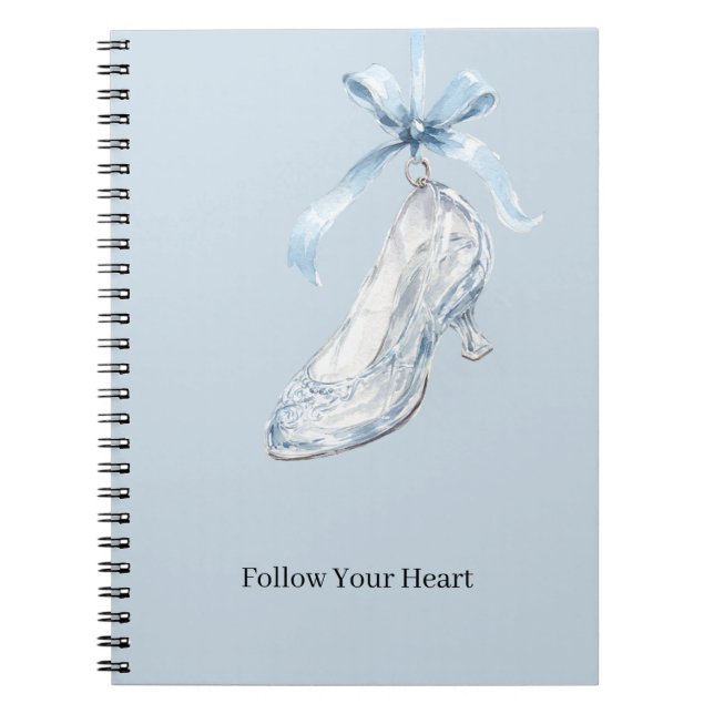 Caderno Espiral Laço de Sapato de Salto Alto Baby Blue (Frente)