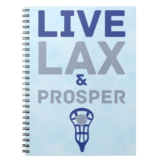 Caderno Espiral Lacrosse Live LAX e Prosper (Frente)