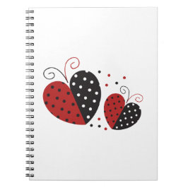 Caderno Espiral Ladybug Heart fofo