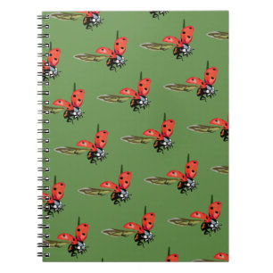 Caderno Espiral Ladybug, Lady fly Spiral Notebook