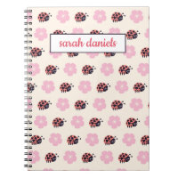 Ladybug personalizado e padrão de flores