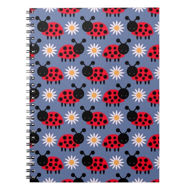 Caderno Espiral Ladybugs e Daisies - Padrão (Frente)
