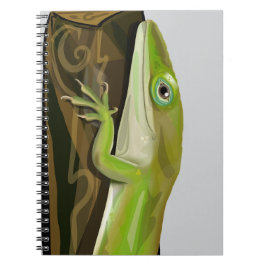 Caderno Espiral Lagarto Anolis Verde