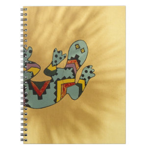 Caderno Espiral Lagarto geco pintado na parede, Tucson, Arizona,