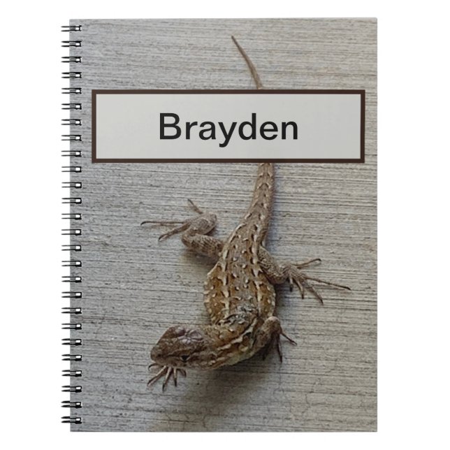 Caderno Espiral Lagarto Selvagem Personalizado (Frente)
