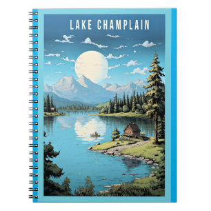 Caderno Espiral Lago Champlain, ilustração Vermont,