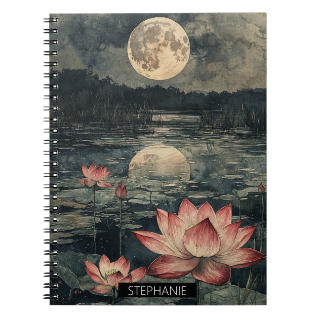 Caderno Espiral Lago de Lótus ao Luar (4) (Frente)