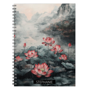 Caderno Espiral Lago de Lótus ao Luar (5)