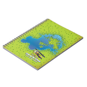 Caderno Espiral Lago dos Woods,Ontario,Manitoba,mapa de Minnesota