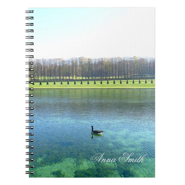Caderno Espiral Lago Forest. Vai para a água. (Frente)