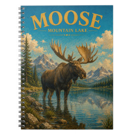 Caderno Espiral Lago Moose Mountain Aquarela GeoSaga