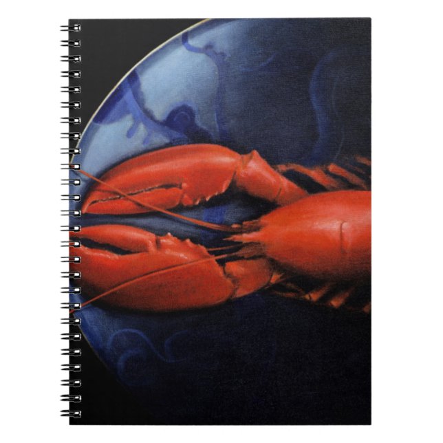 Caderno Espiral Lagosta na placa de Tiffany (Frente)
