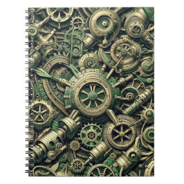 Caderno Espiral Lágrimas industriais verdes a vapor