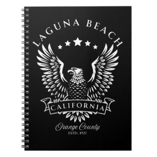 Caderno Espiral Laguna Beach Orange County Califórnia Vintage