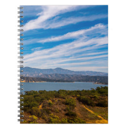 Caderno Espiral Lake Cachuma Panorama Santa Ynez Mountain Photo