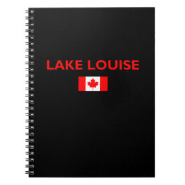 Caderno Espiral Lake Louise Canada Flag Dark Color