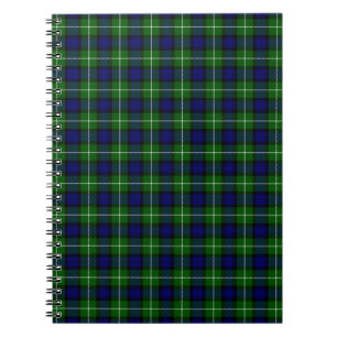 Caderno Espiral Lamont tartan azul verde xadrez