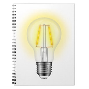 Caderno Espiral Lâmpada incandescente