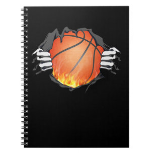 Caderno Espiral Lâmpadas Desportivas De Basquete Que Queimam Ener