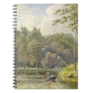 Caderno Espiral Landschap encontrou Figuren em een Roeibootje Vint
