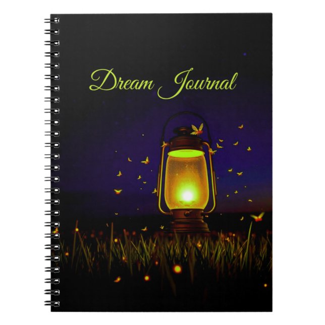 Caderno Espiral Lantern and fireflies Dream Journal (Frente)