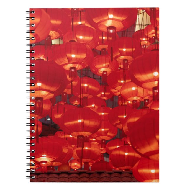 Caderno Espiral Lanternas Vermelhas Ano Novo Chinês (Frente)