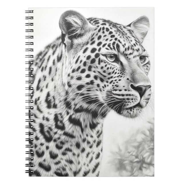 Caderno Espiral Lápis-Leopardo Africano (Frente)