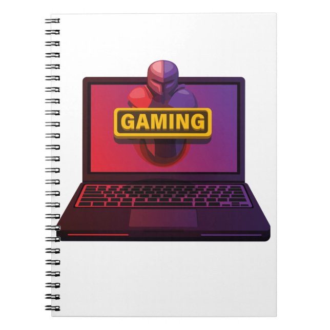 Caderno Espiral Laptop para jogos (Frente)