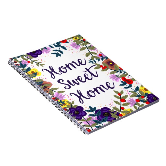 Caderno Espiral Lar Doce Lar Recife Floral (Lado Direito)