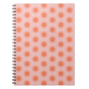 Caderno Espiral Laranja Brilhante e Rosa Pêssego