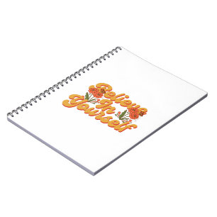 Caderno Espiral Laranja Castanho Acredita no seu notebook