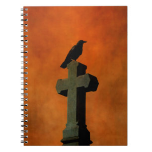 Caderno Espiral Laranja Do Halloween