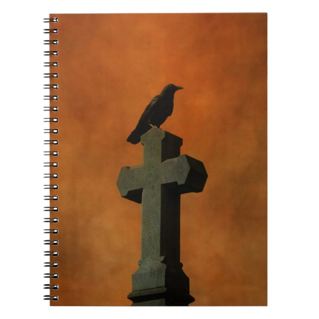Caderno Espiral Laranja Do Halloween (Frente)