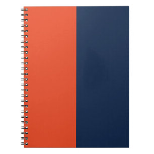 Caderno Espiral Laranja e Marinho Azul PERSONALIZADO