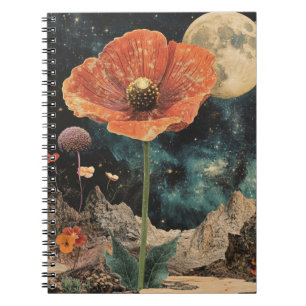 Caderno Espiral Laranja Popia Sob Luz