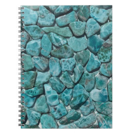 Caderno Espiral Larimar Crystal Gemstone Tropical Water Beachy