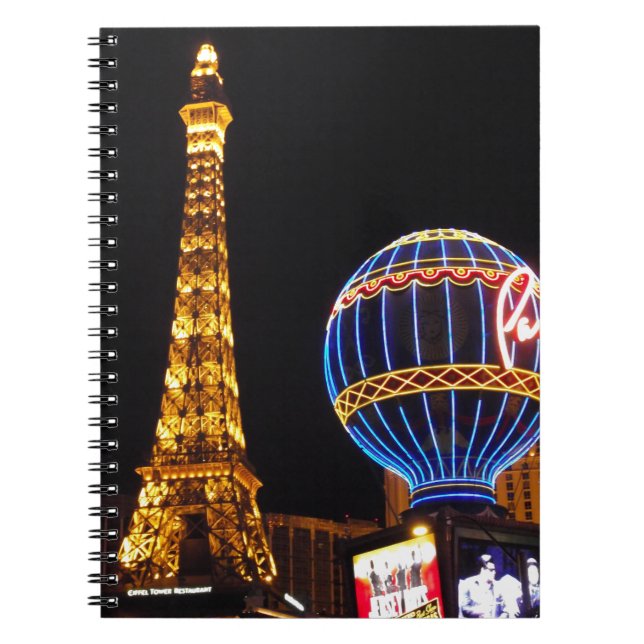 Caderno Espiral Las Vegas Las Vegas City Iluminou Night Casino (Frente)