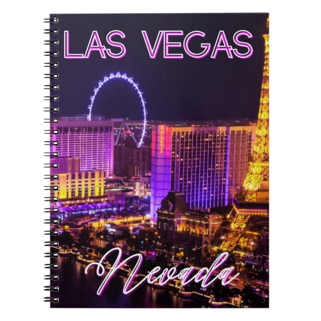 Caderno Espiral Las Vegas Nevada Skyline (Frente)