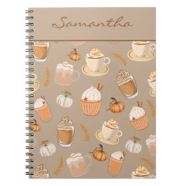 Caderno Espiral Latão de Café de Maçã-de-outono