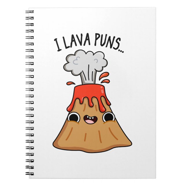 Caderno Espiral Lava Torna Funny Geology Volcano Pun (Frente)