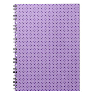 Caderno Espiral Lavanda Bolinhas Roxo Mínimo Clássico