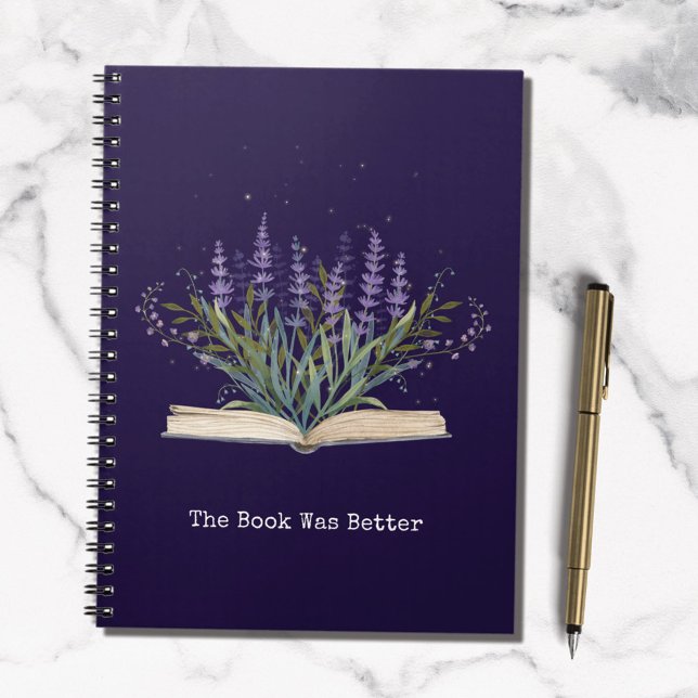 Caderno Espiral Lavanda Cresce A Partir Da Cotação De Leitura De L (In situ)